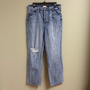 Pistola Womens Cassie Super High Rise Straight Jeans Distressed Size 31 Button